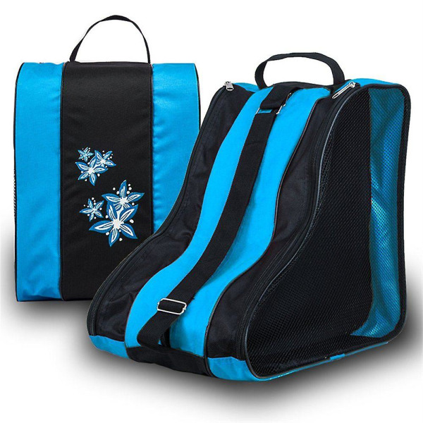 Urheilulaukku Aikuisten rullaluistimien laukku Sininen luistin jääkiekkolaukku laskettelukenkälaukku säädettävällä hihnalla Luistinlaukkulaukku miesten jääkiekkoluistimille