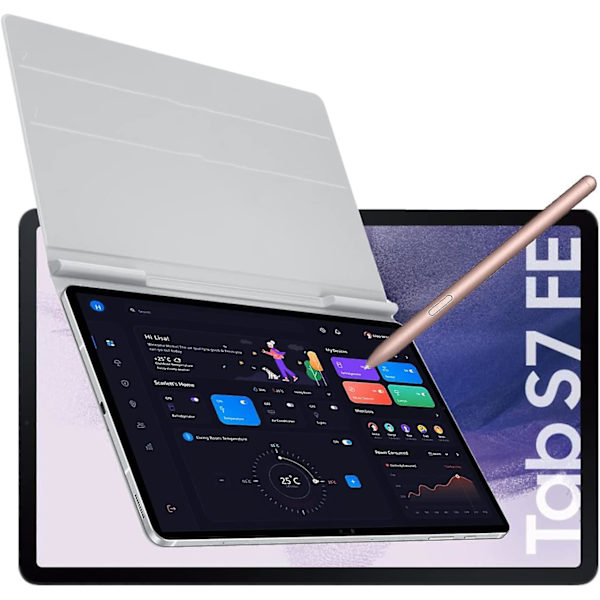 Tab S7 FE -kynän korvaava S Pen ilman Bluetoothia Samsung Galaxy Tab S7:lle, Tab S7+ Plus:lle, Tab S7 FE -kynälle (Rose Gold) + kärjet