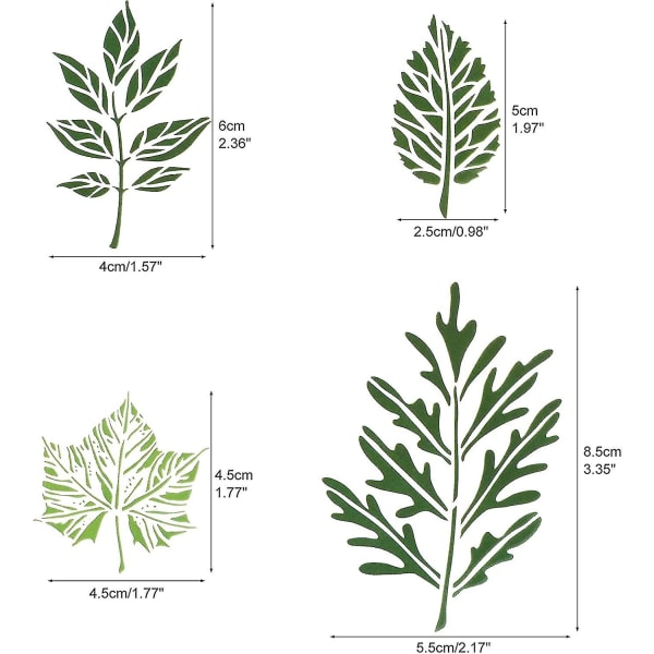 Leaves Clear Stamp Set 11 Pack, Genanvendelige Separate Polymer Stempler, Fleksibelt Blade Stempler Sæt Til Scrapbooking, Journaling, Kortfremstilling Eller Papirhåndværk