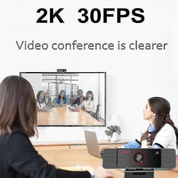 Webkamera Full HD Webkamera Inbyggd Mikrofon Roterbar Usb