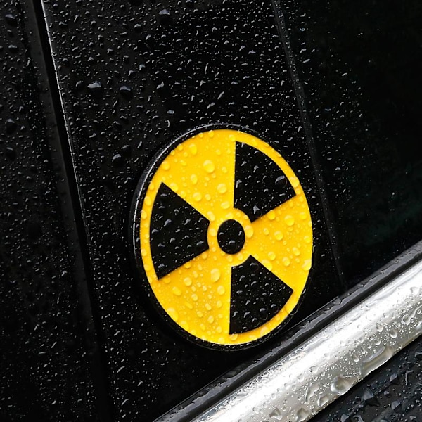 Atomkraft-symbol klistermærke til bil - 3D-metalemblem