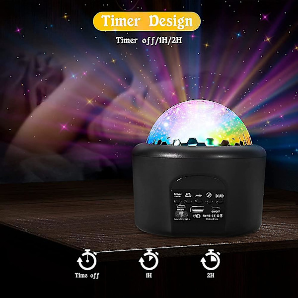 Led-stjerneprojektor, Galaxy-stjerneprojektor-natlysprojektor med Bluetooth