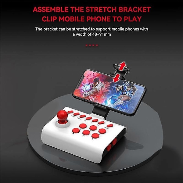 Trådlös Arkadspelskonsol Bluetooth Joystick Kontroller för Box PC Mobiltelefon D