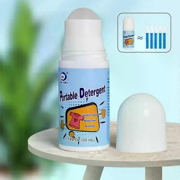 1-5 stk 50 ml bærbar klesrullperle vaskemiddel oljeflekkfjerner bærbar klesflekkfjerner sofa stoff flekkfjerner penn 5pcs