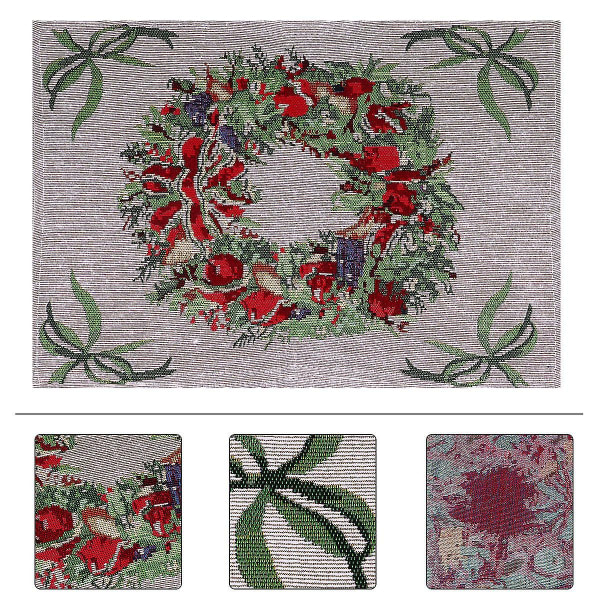 1 Set 2 st julgransgirlang bordsunderlägg praktiska placemats (sorterad färg)
