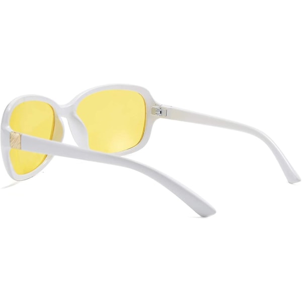 Klassiske Kvinders Natbriller Kørende Anti Refleks Wrap Around Gule Solbriller C3