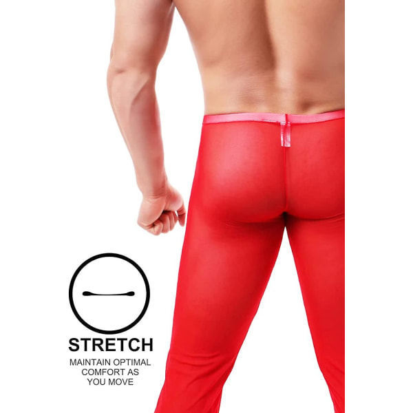 Yogabukser i netting for menn Uformelle myke gjennomsiktige underbukser Sports Shapewear S-3xl