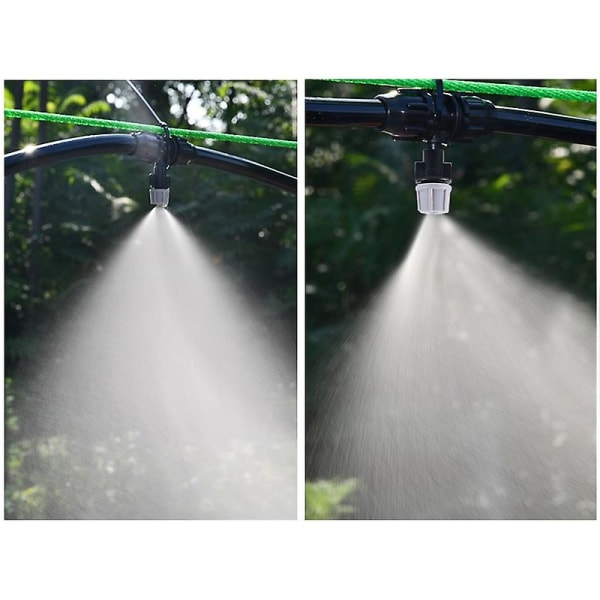 50x Spray Vattendimma Misting Munstycke Vattenkylningssystem Växthus Växter Spray Sprinkler Huvud Spra