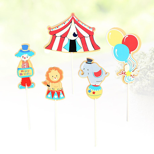 5 st Cirkus Tårta Dekoration Clown Tårta Dekoration Cirkus Tårta