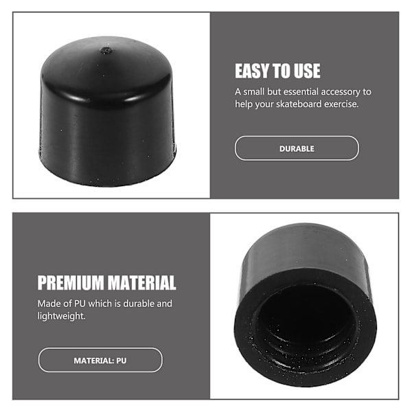 2 Sæt Skateboard Longboard Truck Udskiftning Pivot Cups Hardware Udendørs Skateboarding Longboard Dele Genopbygnings Sæt Sort