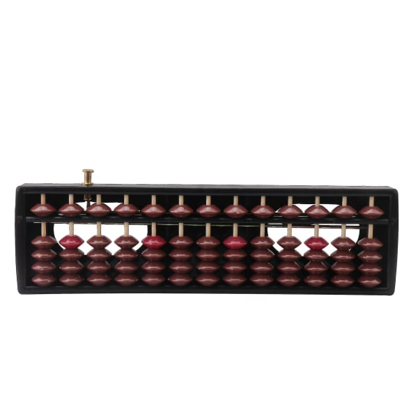 Abacus Soroban med 13 kolumner med lindningsanordning - svart ram - effektivt beräkningsverktyg