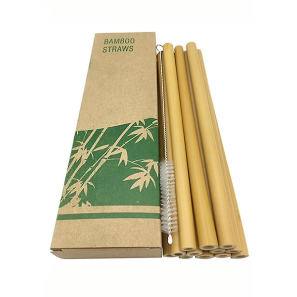 10 kpl juomapillit bambu Uudelleenkäytettävät vesipillit kannettavat juhlat