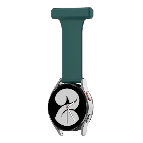 For Garmin Vivomove Style Silikon 20mm Sykepleierklokke Fob Med Pin-on Brosje Rem Green