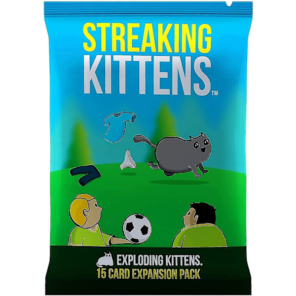 Streaking Kittens Expansionsset - Ridiculous Russian Roulette-kortspel, enkla familjevänliga sällskapsspel - 15-kortstillägg