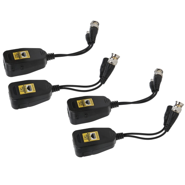 4 stk. Hd-videoforstærker Anti-torden Power Balun Rj45 2in1hdcvi/tvi/ahd/cvbs 2~8mp