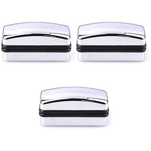3 st Deluxe Silver Cufflink Cuff Link Pappers Kuboid Presentförpackning