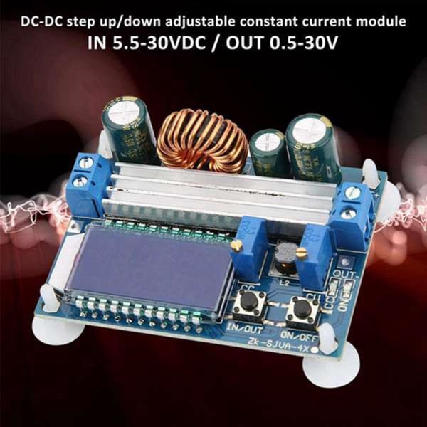 35w DC 5,5-30v til 0,5-30v Justerbar Digital LCD Display Automatisk Buck Boost Konverter Strøm Modul