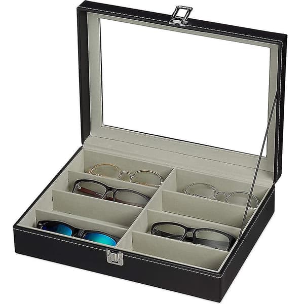8-rums Brilleholder Opbevaringsboks, Bril Display Case St