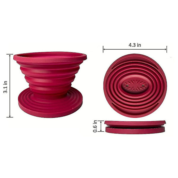 Sammenleggbar Camp Pour Over Kaffe Dripper For Camp, Gjenbrukbar