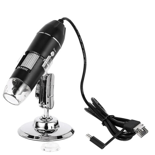 1600x USB digital mikroskopförstoringsmikroskopkamera, kompatibel för 7/8/10, handhållen USB Mi