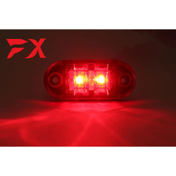 10 stk varsellys LED tåkelys tilhenger lastebil LED sidemarkør red