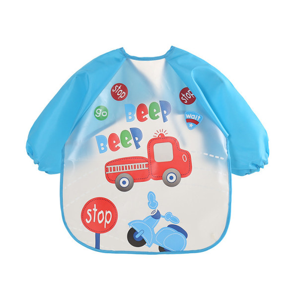 Children's bib anti-dirty long-sleeved anti-clothing baby cute eating pocket