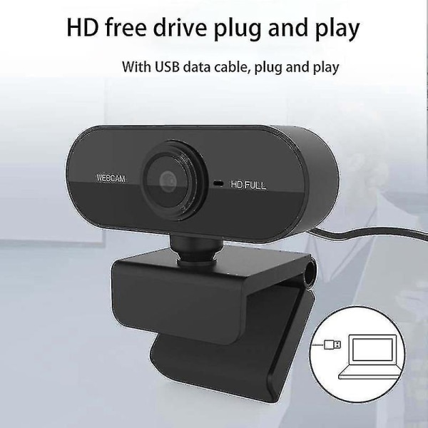 1080p Webcam med Mikrofon CMOS USB Drive Gratis Autofokus F