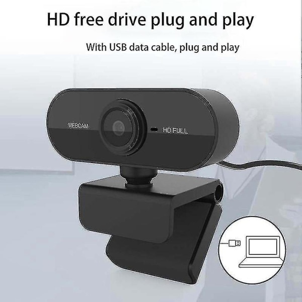 1080p Webkamera Med Mikrofon Cmos Usb Drive Gratis Autofokus Full Hd