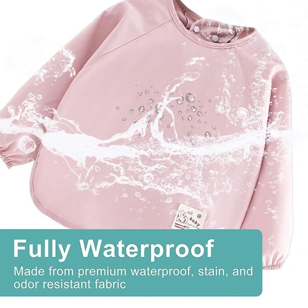Höst och vinter barns långärmade vattentäta mathaklapp Anti-smutsförkläde