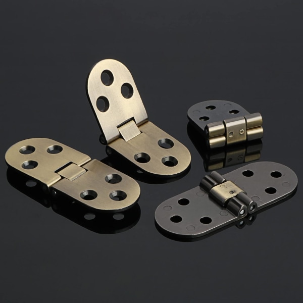 Folding Bordhengsler Folding Connector Rustfritt Stål Møbelbeslag 180 Graders Folding, 2,5 mm Tykk, Antikk Bronse Finish Rustfritt Stål, 4 stk
