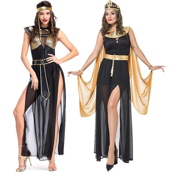 Middelalderske Egypt Prinsessekostymer Egyptiske Cleopatra Cosplay Cleopatra Royal Fancy Dress Karnevalsfest Halloween kostymer Style 2 L