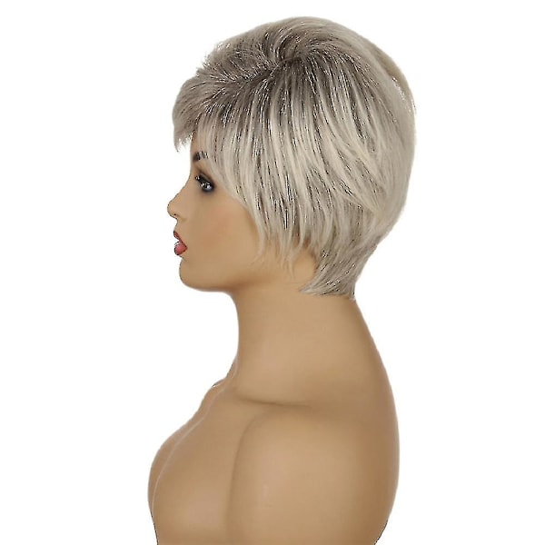 Rett Klippet Lagdelt Pixie Boycut Frisyrer Kort Blond Dame