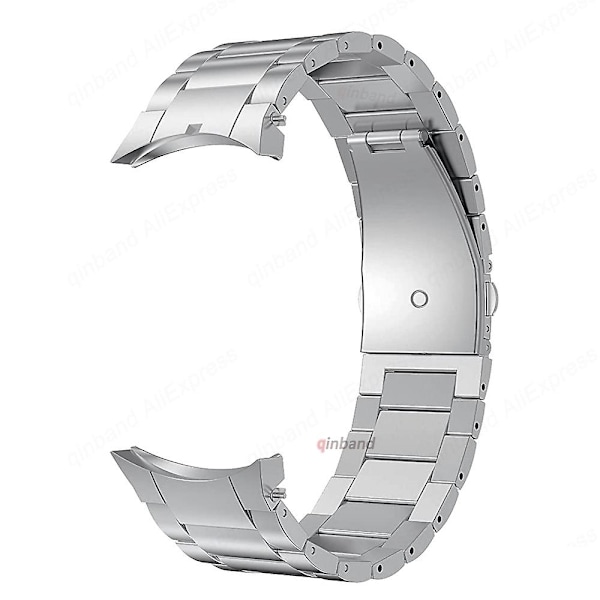 Egnet for ingen hull Titanium Metall Rem for Samsung Galaxy Watch 5 Pro 45mm 40mm 44mm Belte Rem for Samsung Watch4 Classic 46mm 42mm Rem Silver R910 Watch 5 44mm