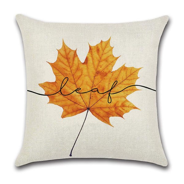 Pudebetræk 4 stk. pudebetræk 45*45cm græskar ahornblad orange pudebetræk sofa stue