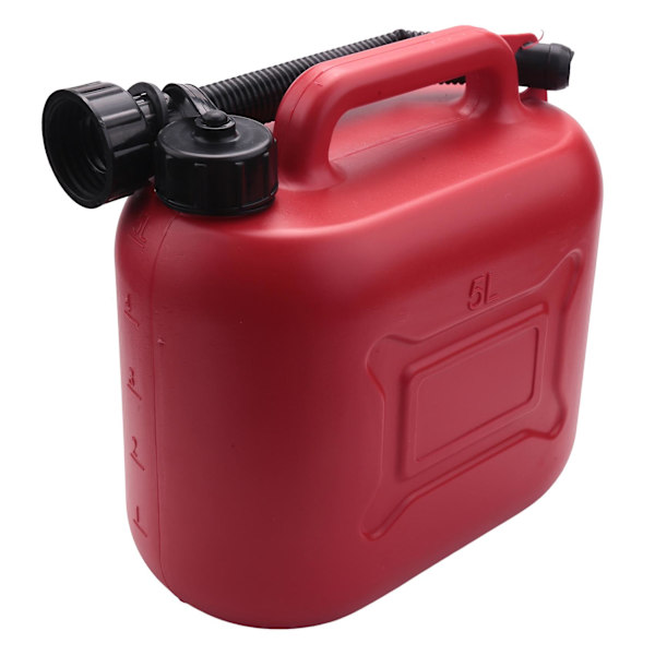 5l bensintank i plast för bil, reservdunk, antistatisk bränslebehållare med rör