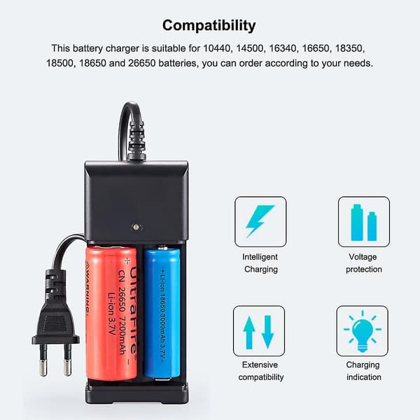 Batterilader 4.2v Batterier Elektronisk Lading Med Led-Indikator