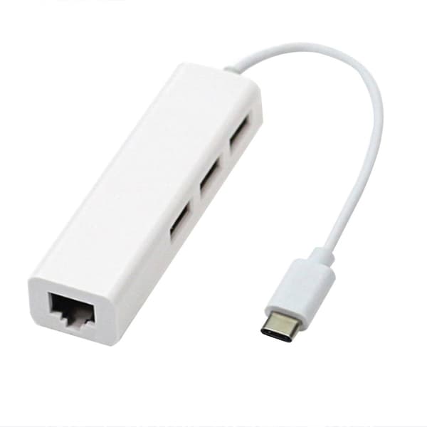 USB-C Typ C till Ethernet-adapter Bärbar Laptop Tablet PC USB2.0 Hub