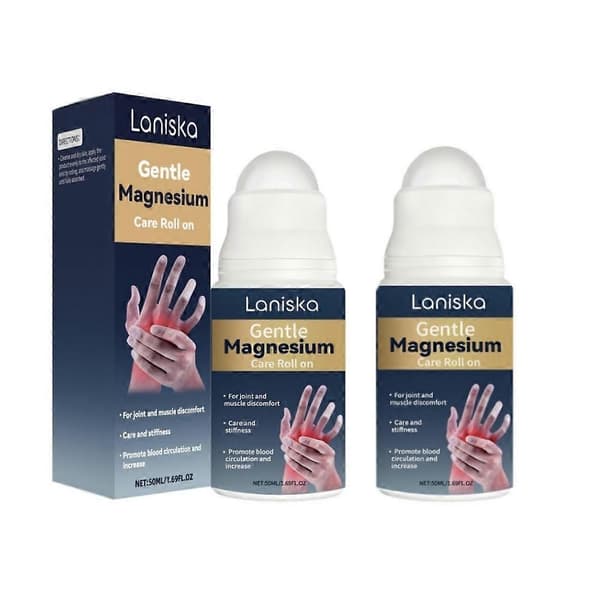Skånsom Magnesium-Roll On for såre muskler, leddsmerter, daglig beroligende terapi 2pcs