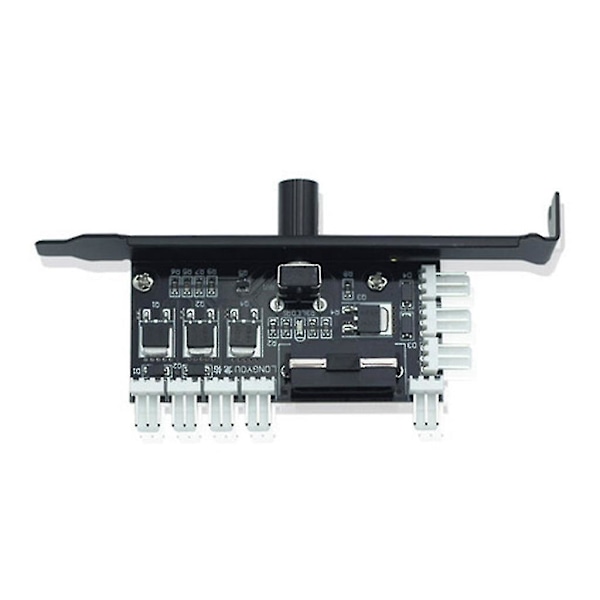 8-vejs PC-blæserhub Køleblæserhastighedsregulator PCI-bit SATA/molex 4-polet interface