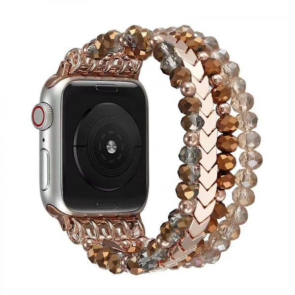 Helmi-ranneke Apple Watch -nauhallelle 40/38/41mm sarjat 8/7/SE/6/5/4/3/2/1 Muodikkaat käsintehdyt hihnat iWatch-nauhojen vaihtoon