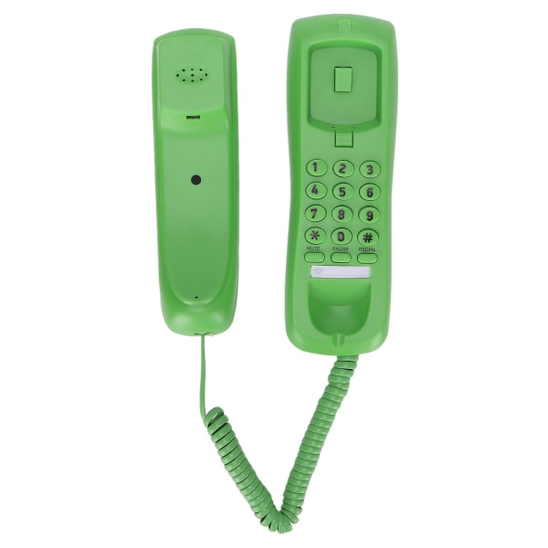 Kxt628 Hotelltelefonvegg Bordtelefon med ledning med mute-pause Gjenoppringingsfunksjon for kontorhjemmehotell (grønn)