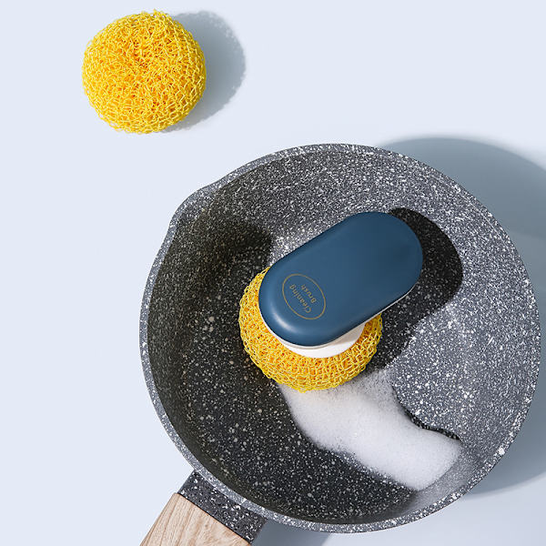 4 stålboll diskborste nylon skurplattor icke-repa disk skrubb yellow