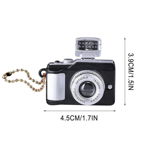 4 kpl minikamera Led-valolla Ka-ca Shutter Sound -avainnippu kameran avaimenperä Luova lahja lapsille