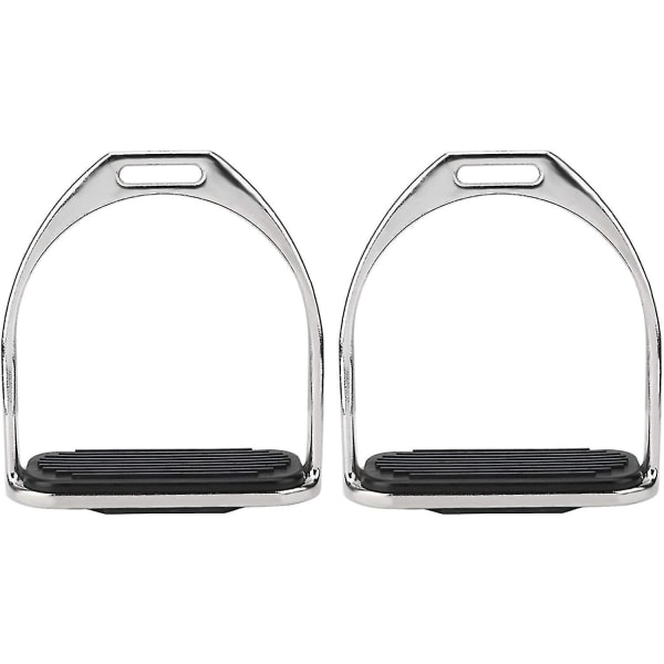 Iron Stirrups Hand Polished Die-cast Saddle Sport Saddle Riding (silver) (2pcs)