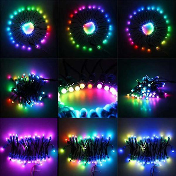 100 st/paket 12mm Ws2811 2811 Ic Rgb Led Pixel Modul Sträng