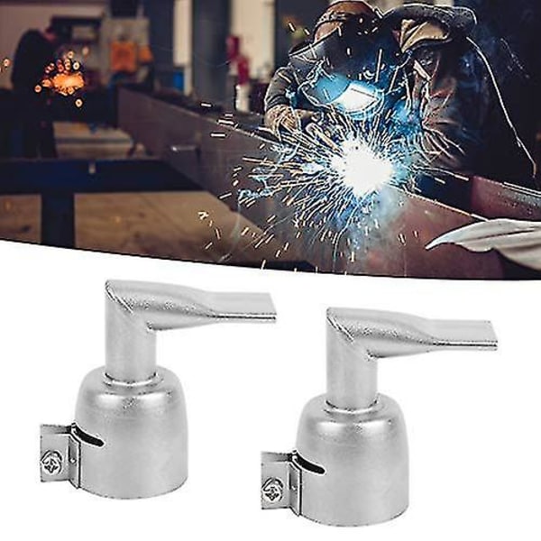 2 stk. varmluftpistol svejsedyse, 90 graders rustfrit stål varmebrænder 20 mm flad spids