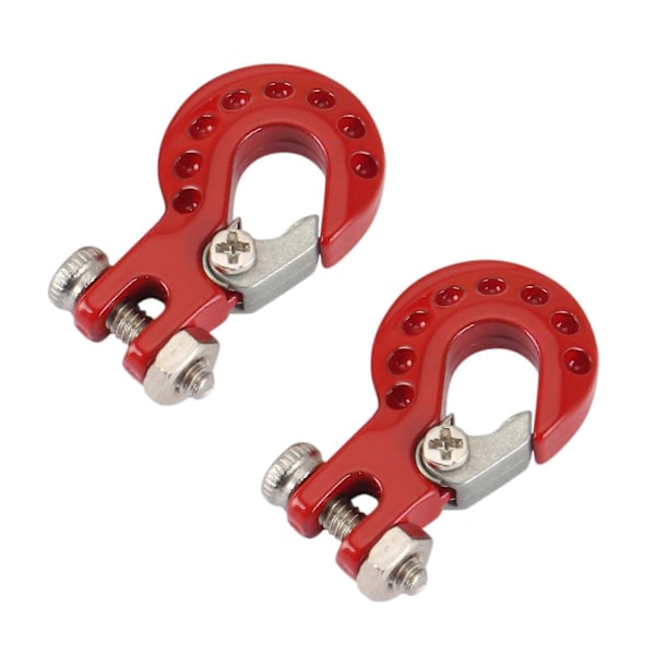 2 stk. metall tilhengerkrok vinsjkrok dekorasjon for 1/10 RC Crawler bil Axial SCX10 TRX4 D90 oppgraderingsdeler, 1