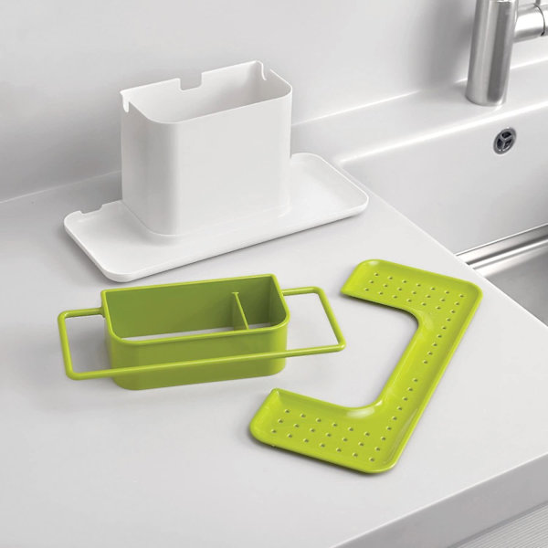 Joseph Joseph Caddy - Organizer for the Sink, Large - White/green, Gray