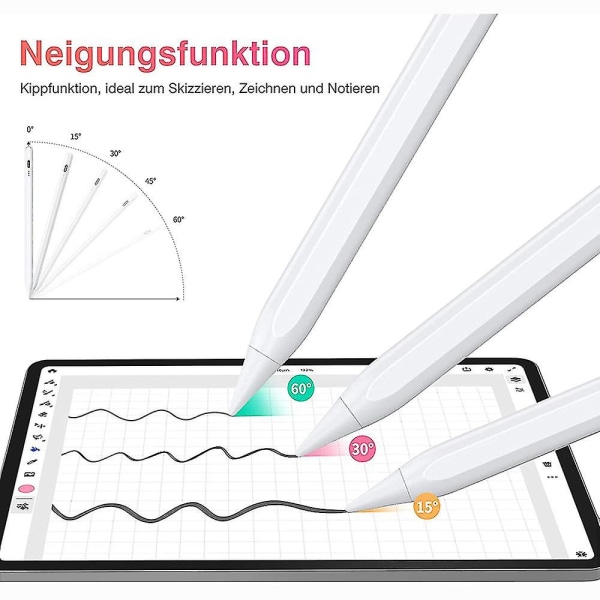 Kingone Stylus Pen til iPad, Magnetisk Holder iPad Pen Tilt Funktion Palm Rejection iPad Pen Kompatibel med iPad Pro 11/ 12.9, iPad 9 /8/7/6 , iPad Air 4/3, iPad Mini 6/5