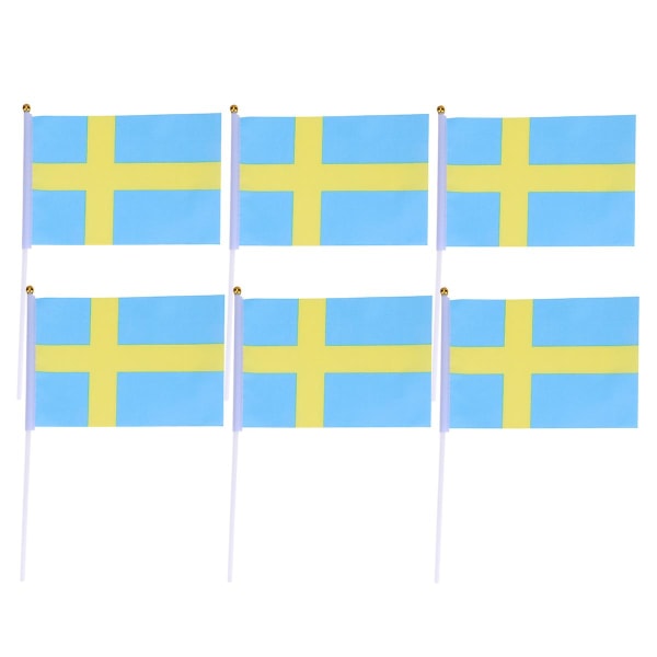 50 kpl Stick Flags Maa Ruotsin Käsilippu Ruotsin Festiva